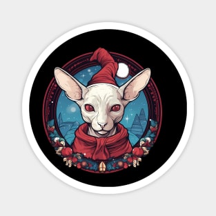 Sphynx Cat Xmas, Love Cats Magnet